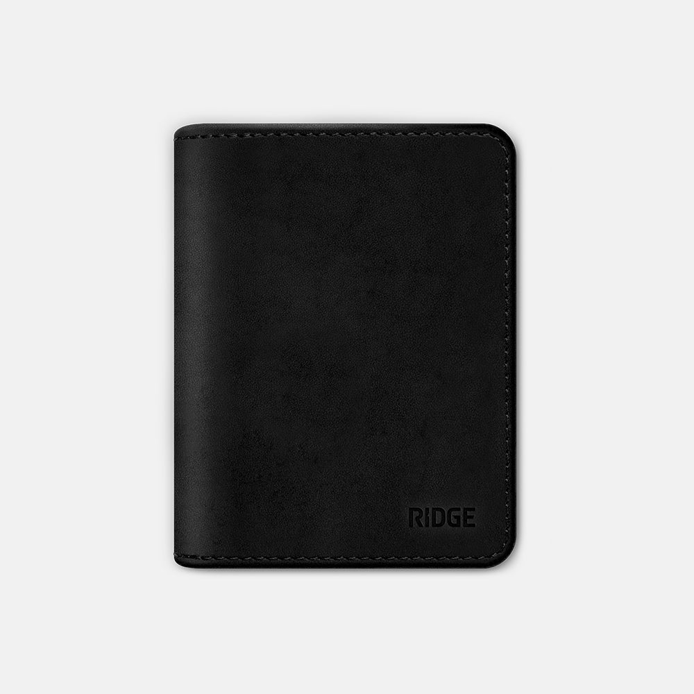 Ridge Bifold - Midnight Black Leather
