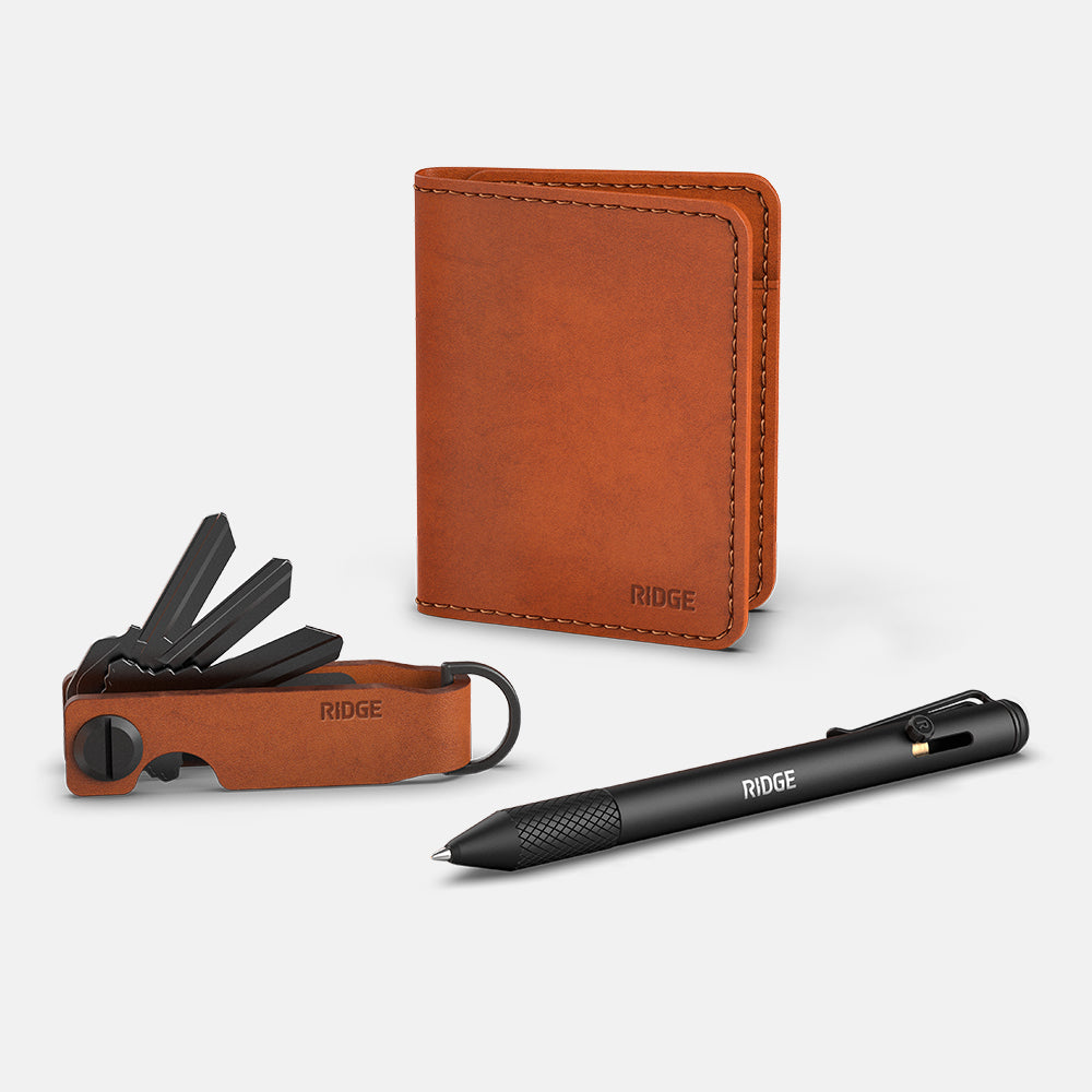 Daily Writer Kit - Bifold - Tobacco Brown Leather